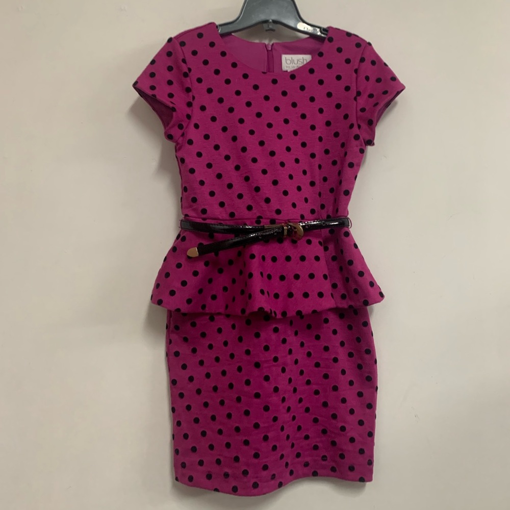 Blush Brushed Cotton Belted Dress